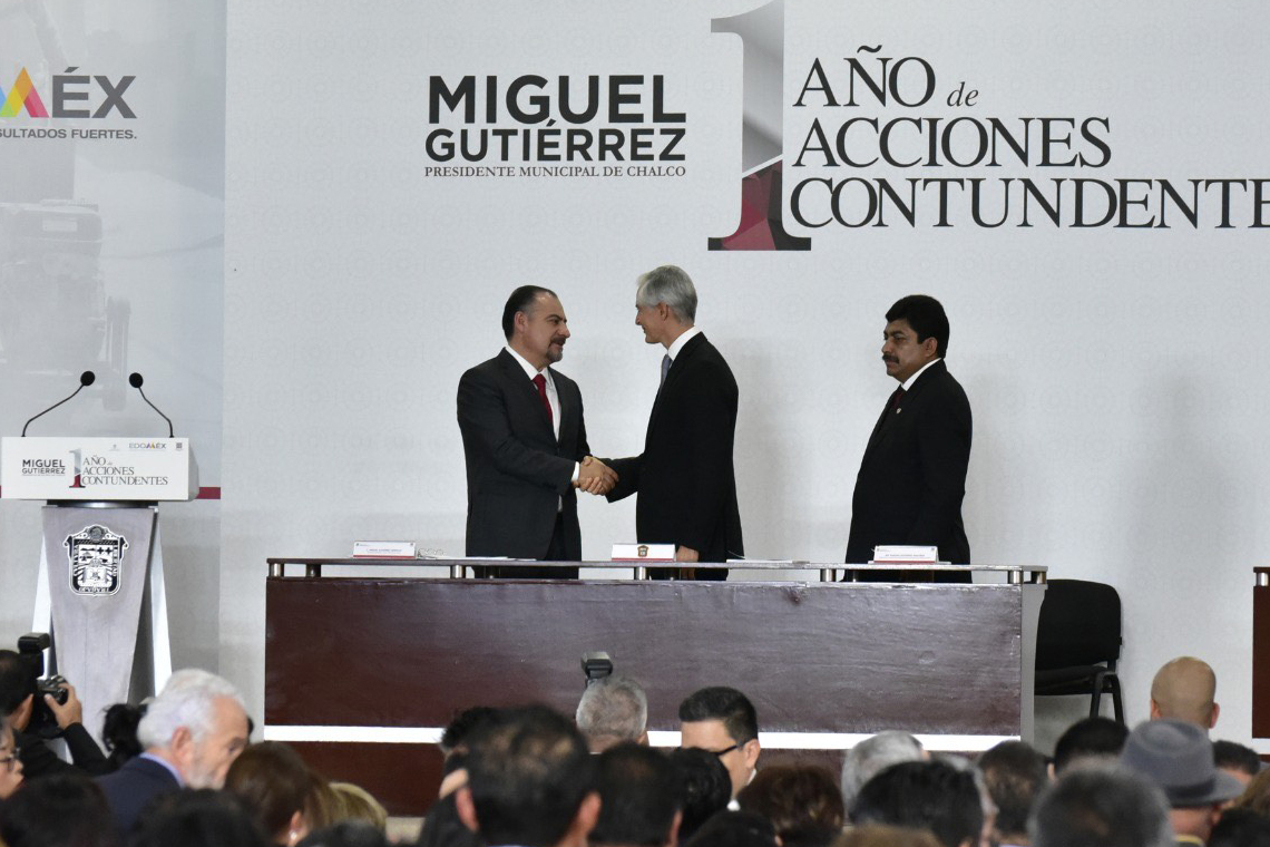 Boletín 133.-Miguel Gutiérrez rinde su Primer Informe ante el Gobernador del Edoméx