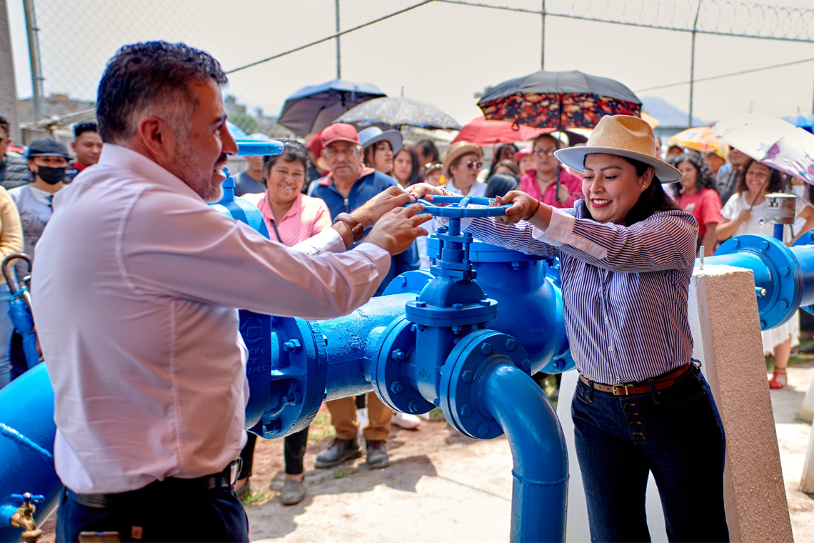 Boletín 026.- Abigail Sánchez entrega obras en San Lucas Amalinalco