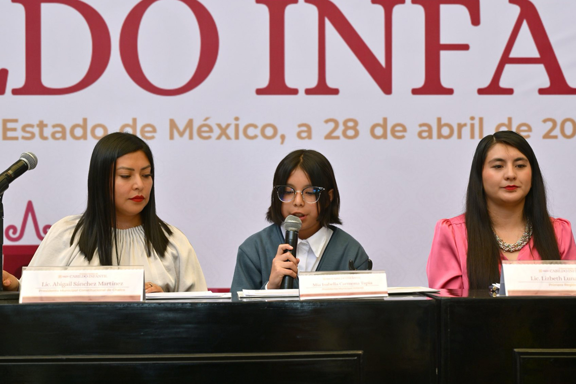 Boletín 039.- Abigail Sánchez festeja el Día de las y los Niños con un Cabildo Infantil