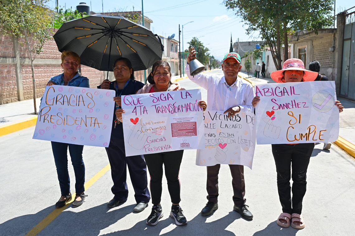 Boletín 098.- Abigail Sánchez entrega obras en Covadonga y Fraternidad Antorchista